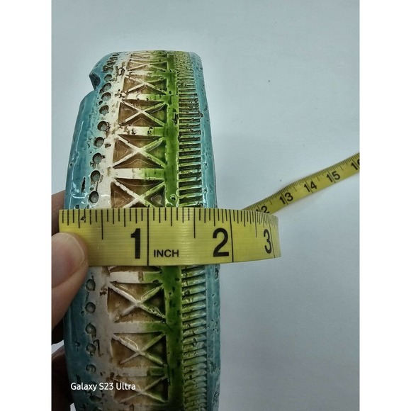 Vintage Mid-Century Bitossi For Rosenthal-Netter Ceramic Blue Glazed Ashtray - Picture 10 of 11